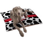 Cowprint w/Cowboy Dog Bed - Large w/ Name or Text