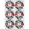 Cowprint w/Cowboy Drink Topper - XLarge - Set of 6