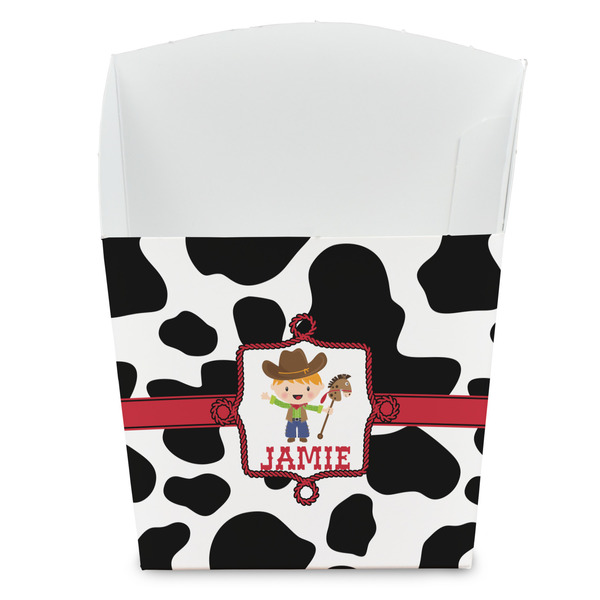 Custom Cowprint w/Cowboy French Fry Favor Boxes (Personalized)