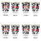 Cowprint w/Cowboy Glass Shot Glass - with gold rim - Set of 4 - APPROVAL