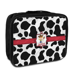 Cowprint w/Cowboy Insulated Lunch Bag (Personalized)