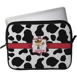 Cowprint w/Cowboy Laptop Sleeve / Case - 11" (Personalized)