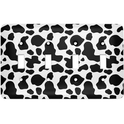 Cowprint w/Cowboy Light Switch Cover (4 Toggle Plate)