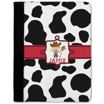 Cowprint w/Cowboy Notebook Padfolio w/ Name or Text