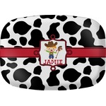 Cowprint w/Cowboy Melamine Platter (Personalized)