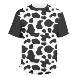 Cowprint w/Cowboy Men's Crew T-Shirt - 3X Large