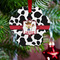 Cowprint w/Cowboy Metal Paw Ornament - Lifestyle