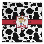 Cowprint w/Cowboy Microfiber Dish Towel (Personalized)