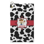 Cowprint w/Cowboy Microfiber Golf Towel - Small (Personalized)