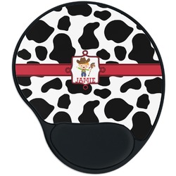 Cowprint w/Cowboy Mouse Pad with Wrist Support