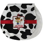 Cowprint w/Cowboy Burp Pad - Velour w/ Name or Text