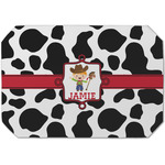 Cowprint w/Cowboy Dining Table Mat - Octagon (Single-Sided) w/ Name or Text