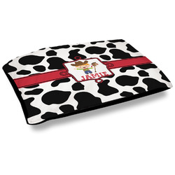 Cowprint w/Cowboy Outdoor Dog Bed - Large (Personalized)