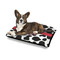 Cowprint w/Cowboy Outdoor Dog Beds - Medium - IN CONTEXT