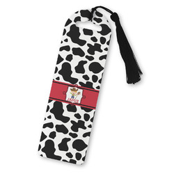 Cowprint w/Cowboy Plastic Bookmark (Personalized)