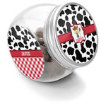 Cowprint w/Cowboy Puppy Treat Jar (Personalized)