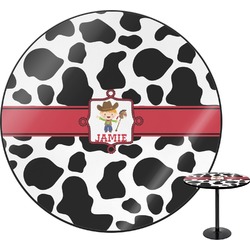 Cowprint w/Cowboy Round Table - 30" (Personalized)