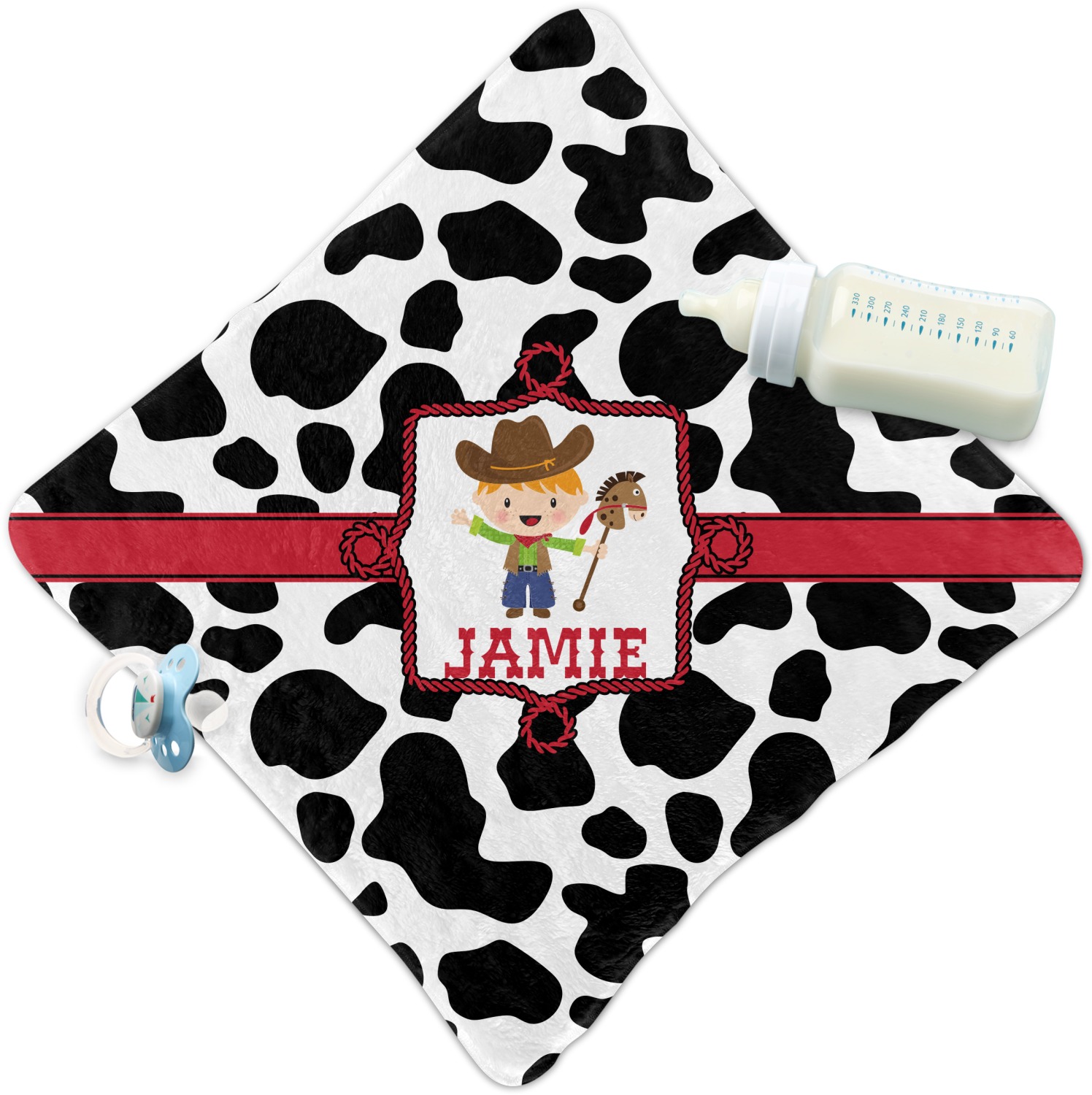 Download Cowprint W Cowboy Security Blanket Personalized Youcustomizeit