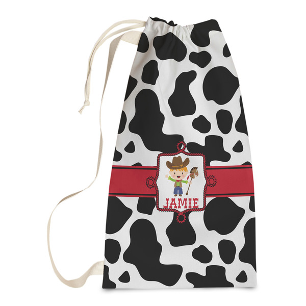 Custom Cowprint w/Cowboy Laundry Bags - Small (Personalized)