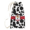 Cowprint w/Cowboy Small Laundry Bag - Front View