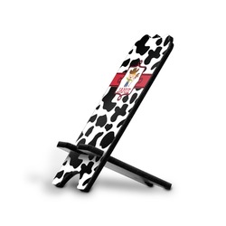 Cowprint w/Cowboy Stylized Cell Phone Stand - Large (Personalized)