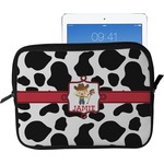 Cowprint w/Cowboy Tablet Case / Sleeve - Large (Personalized)