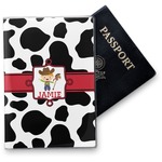 Cowprint w/Cowboy Vinyl Passport Holder (Personalized)