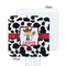 Cowprint w/Cowboy White Plastic Stir Stick - Single Sided - Square - Approval