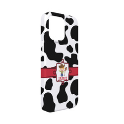 Cowprint w/Cowboy iPhone Case - Plastic - iPhone 13 Mini (Personalized)