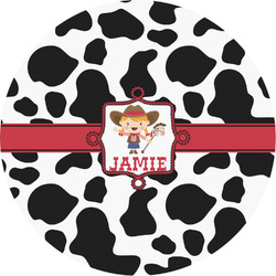 Cowprint Cowgirl Multipurpose Round Labels - 2" (Personalized)