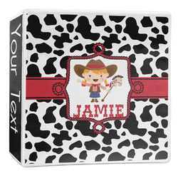 Cowprint Cowgirl 3-Ring Binder - 2 inch (Personalized)