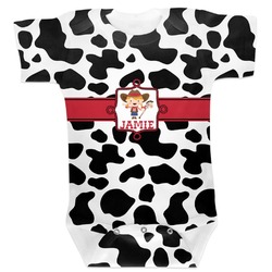 Cowprint Cowgirl Baby Bodysuit 6-12 (Personalized)