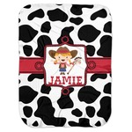 Cowprint Cowgirl Baby Swaddling Blanket (Personalized)