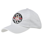 Cowprint Cowgirl Baseball Cap - White (Personalized)