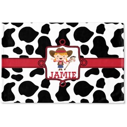 Cowprint Cowgirl Woven Mat (Personalized)