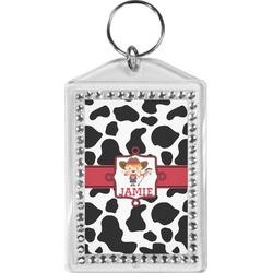 Cowprint Cowgirl Bling Keychain (Personalized)