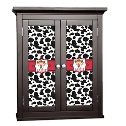 Cowprint Cowgirl Cabinet Decal - Medium (Personalized)