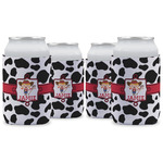 Cowprint Cowgirl Can Cooler (12 oz) - Set of 4 w/ Name or Text