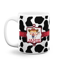Cowprint Cowgirl Coffee Mug (Personalized)