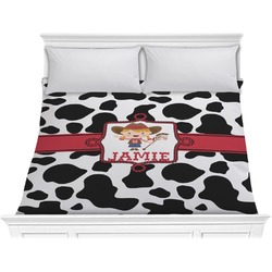 Cowprint Cowgirl Comforter - King (Personalized)