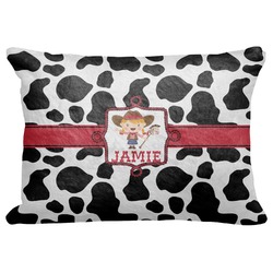 Cowprint Cowgirl Decorative Baby Pillowcase - 16"x12" (Personalized)