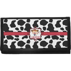 Cowprint Cowgirl Canvas Checkbook Cover (Personalized)