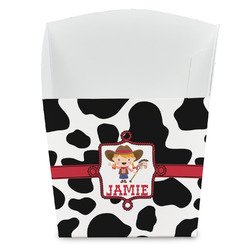 Cowprint Cowgirl French Fry Favor Boxes (Personalized)