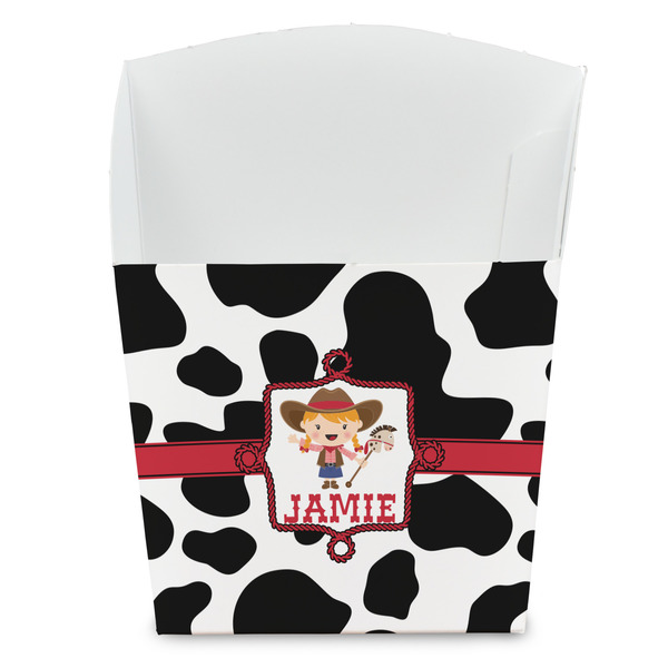 Custom Cowprint Cowgirl French Fry Favor Boxes (Personalized)