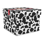 Cowprint Cowgirl Gift Box with Lid - Canvas Wrapped - Large (Personalized)