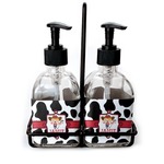 Cowprint Cowgirl Glass Soap & Lotion Bottle Set (Personalized)