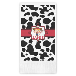 Cowprint Cowgirl Guest Paper Towels - Full Color (Personalized)