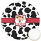 Cowprint Cowgirl Icing Circle - Large - Front