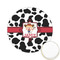 Cowprint Cowgirl Icing Circle - Small - Front