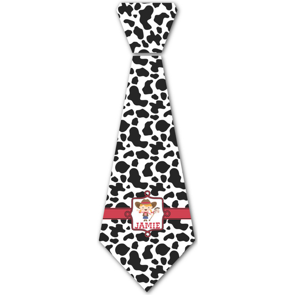 Custom Cowprint Cowgirl Iron On Tie - 4 Sizes w/ Name or Text